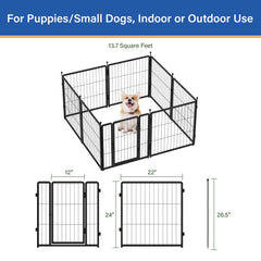 PETREEK dog playpen sturdy metal construction resists rust and weather.