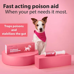 PetResQ emergency detox paste application highlights fast digestive support during upset.