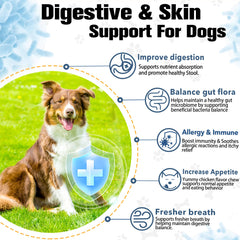 Petrivium Probiotics for Dogs prebiotic fiber feature supports gut flora