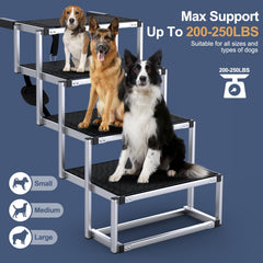 PetRuna four-step stairs with wide treads support confident climbs for big breeds