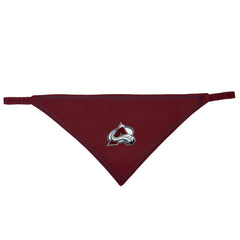 Pets First Colorado Avalanche bandana in wash-resistant fabric for easy care.