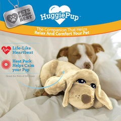 HuggiePup heating pack provides soothing warmth for crate nights.