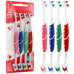 Pets & Pupps dual-head toothbrush for medium and large dogs improves cleaning.
