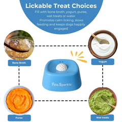 Pets Sparkle liquid-treat plate for broth and yogurt servings
