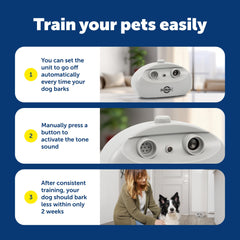 PetSafe ultrasonic unit with 25 ft range for room coverage