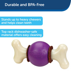 PetSafe Busy Buddy Bouncy Bone treat rings for slower chewing.