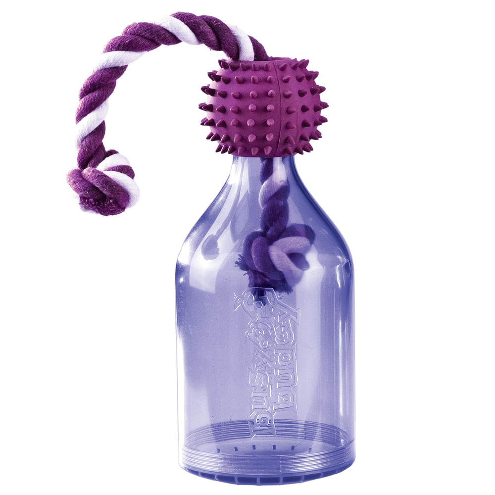 PetSafe Busy Buddy Tug-A-Jug slow feeder dog toy for interactive snacking.