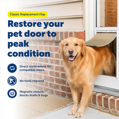 PetSafe Classic Replacement Flap Medium with magnetic closure demonstrating a tighter seal