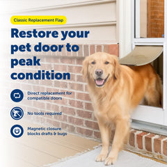 PetSafe Classic tinted vinyl flap provides privacy with visibility for pets