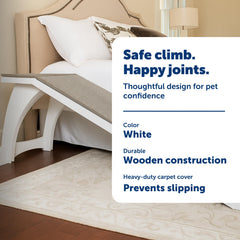 PetSafe CozyUp bed ramp carpeted surface offers high traction for confident paws.
