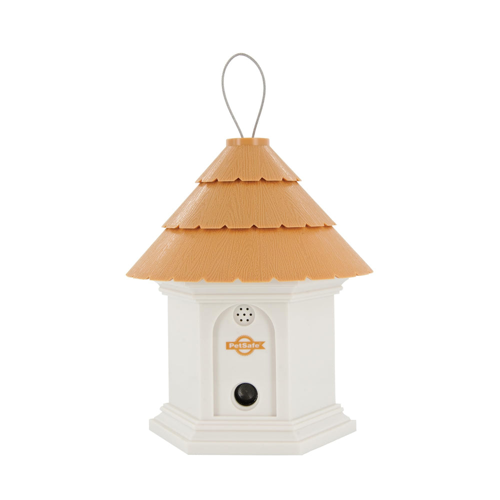 PetSafe Deluxe Outdoor Ultrasonic Bark Control birdhouse deters barking discreetly outdoors for calm yards.