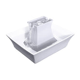 Petsafe Drinkwell Pagoda fountain top view shows dual streams inviting hydration.