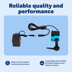 PetSafe DrinkWell Platinum cord length 5.5 feet for flexible setup