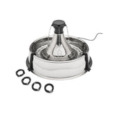 PetSafe Drinkwell stainless 360 fountain front view promotes hydration for multiple pets