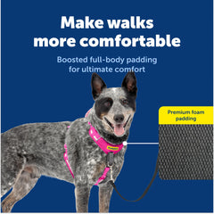 PetSafe Easy Walk full-body padding cushions chest and shoulders.