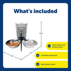 PetSafe extra stainless-steel bowl for two-bowl mealtime setup.
