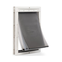 PetSafe Extreme Weather dog door installed in exterior door frame for easy pet access.