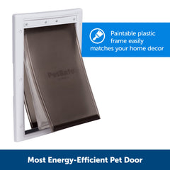 PetSafe Extreme Weather door center insulated flap detail highlighting added weather protection.