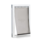 PetSafe Freedom aluminum door exterior view highlights durable frame for active households.