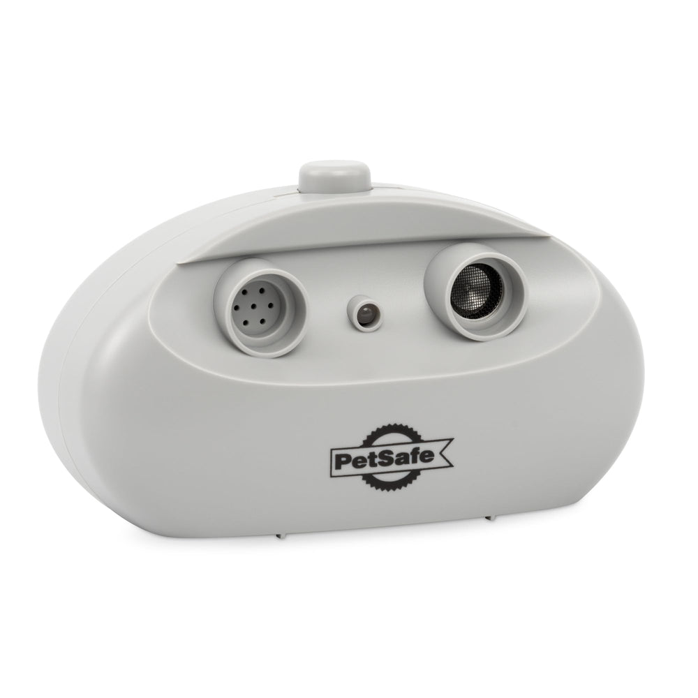 PetSafe Indoor Ultrasonic Bark Control front view, compact non-contact training solution