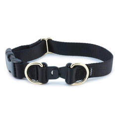 PetSafe KeepSafe Break-Away Collar wide black front view, safety in active play