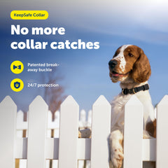 PetSafe KeepSafe Break-Away Collar wide black side view for comfortable wear