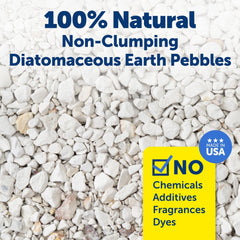 PetSafe natural pebbles close-up highlighting odor control and low tracking