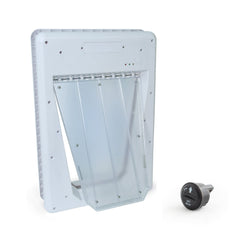 PetSafe Never Rust electronic pet door enabling smooth entry for large dogs