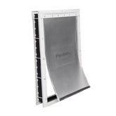 PetSafe Never Rust plastic door front view shows a durable, paintable frame for home use.