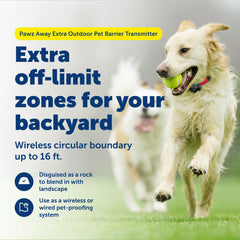 PetSafe Pawz Away boundary wire setup demonstrates wireless or wired options.