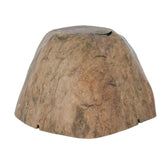 PetSafe Pawz Away transmitter hidden as a rock deters garden intrusions.