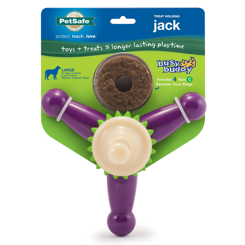 PetSafe Premier Busy Buddy Jack toy front view for large dogs with engaging design