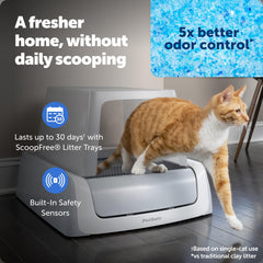 PetSafe ScoopFree Crystal Pro Legacy self-cleaning cycle reduces daily scooping tasks.