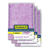 Petsafe ScoopFree lavender crystal litter tray front view for hands-free maintenance.