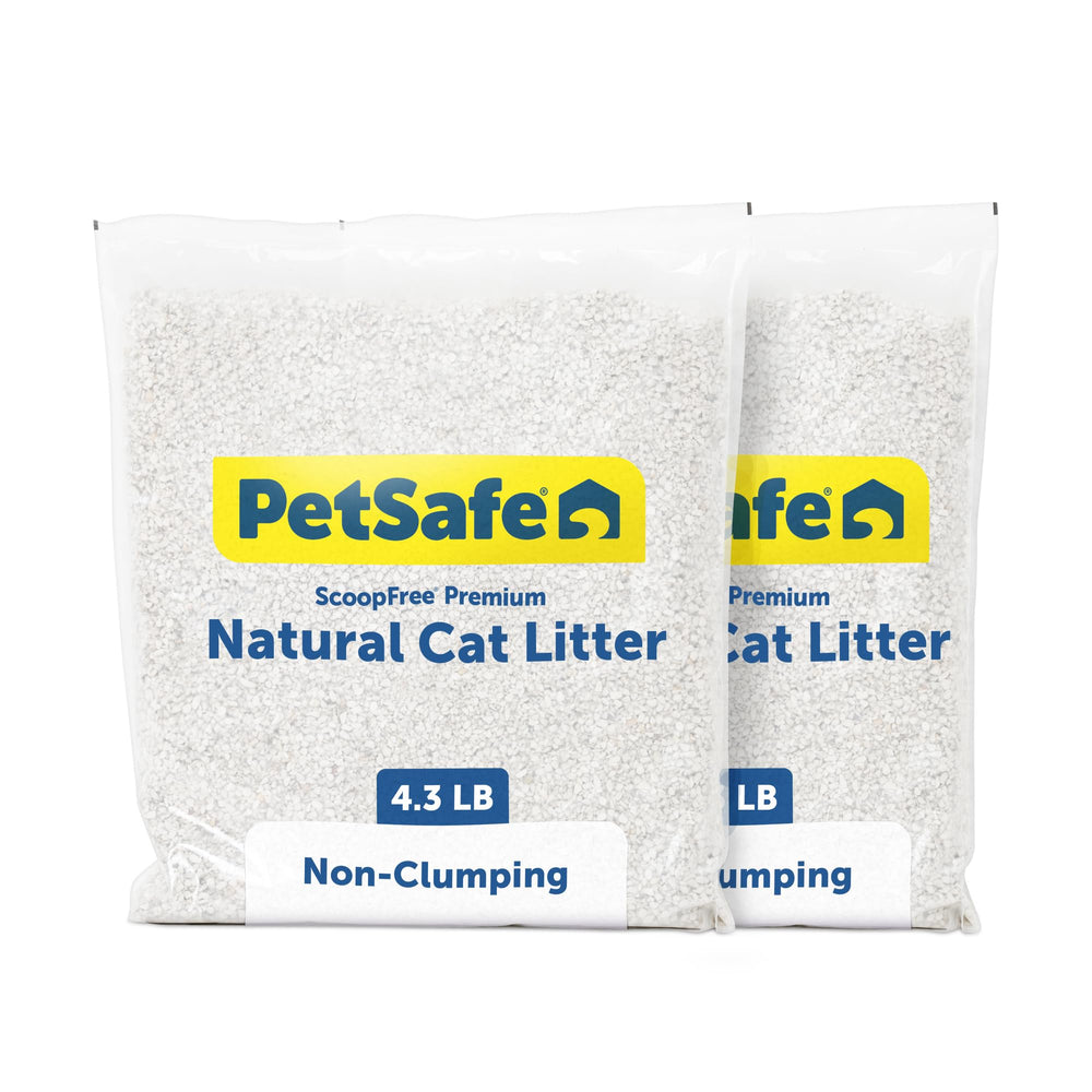 PetSafe ScoopFree natural litter 2-pack showing packaging and odor-control option for homes