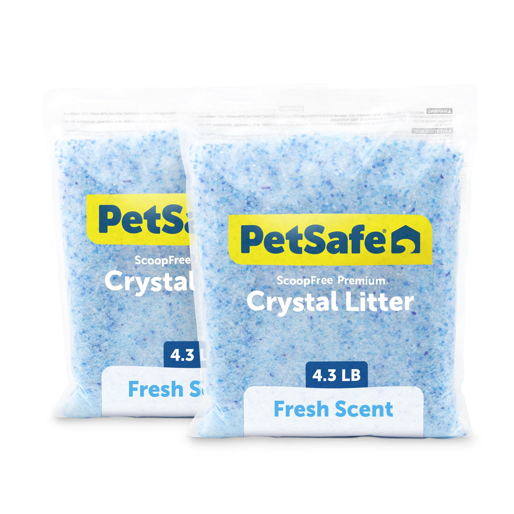 PetSafe ScoopFree Premium Crystal Litter quick dry crystals help keep a fresher home