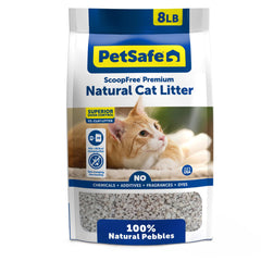 PetSafe ScoopFree Premium Natural Cat Litter bag 8 lb with long-lasting odor control.
