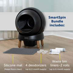 PetSafe ScoopFree SmartSpin top view highlighting sleek design and accessibility