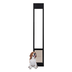 PetSafe sliding glass pet door installation shows easy, tool-free setup for renters.