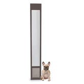 PetSafe sliding glass pet door in frame enables easy pet access.