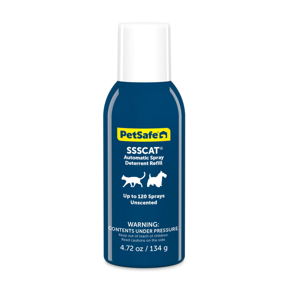 PetSafe SSSCAT refill can with up to 120 sprays for indoor deterrence.