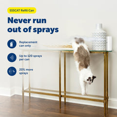 PetSafe SSSCAT refill shown beside device for easy replacement.