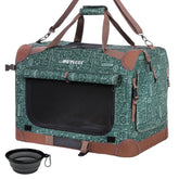 Petseek extra large cat carrier front view with secure zipper entry