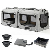 Petseek extra large carrier front view with dual openings for easy access.