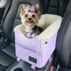 Petsfit cat car seat with protection hooks keeps the seat stable on the armrest.
