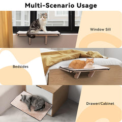 PETSFIT cat window perch cushion with removable cover for easy cleaning.