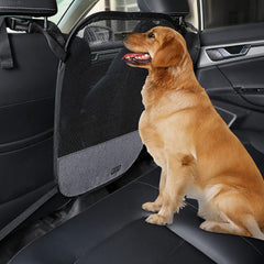 Petsfit dog car barrier backseat mesh keeps pets secure and driver focus on the road.