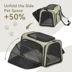 Petsfit carrier fits under airplane seat with compact design