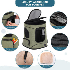 Petsfit carrier with pet inside during a walk, showcasing versatile use.