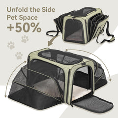 Petsfit removable plush mat provides cozy comfort during flights and car rides.